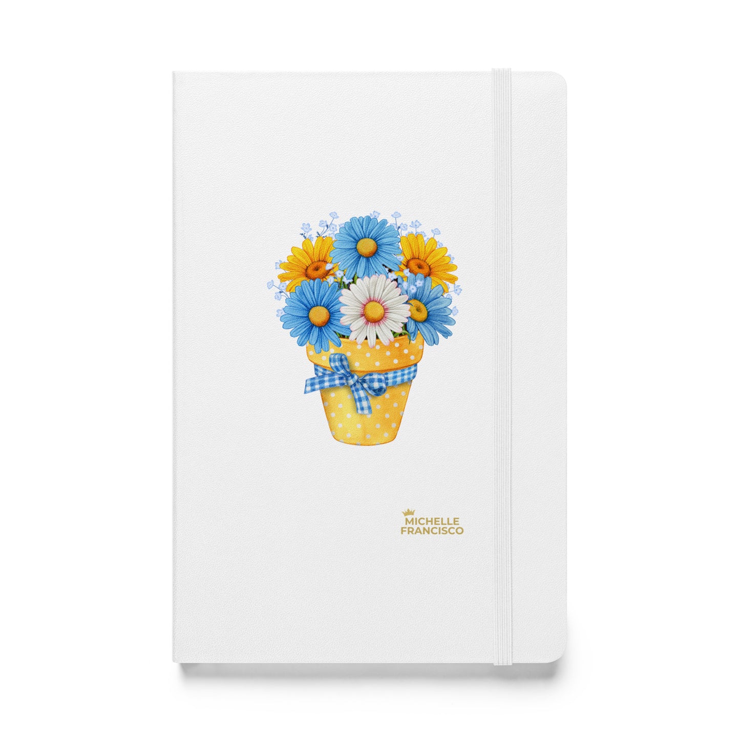 Yellow Polka Pot Hardcover Bound Notebook