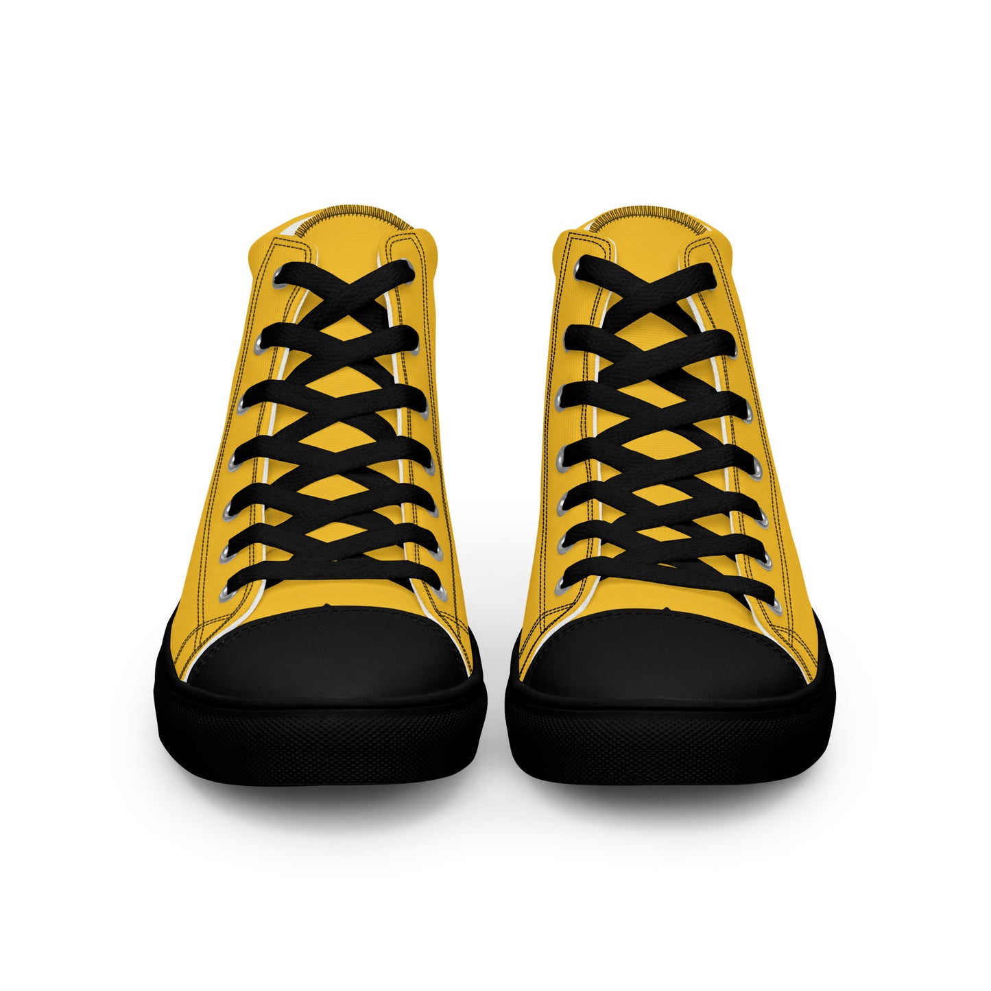 Men’s Yellow High Top Canvas Shoes