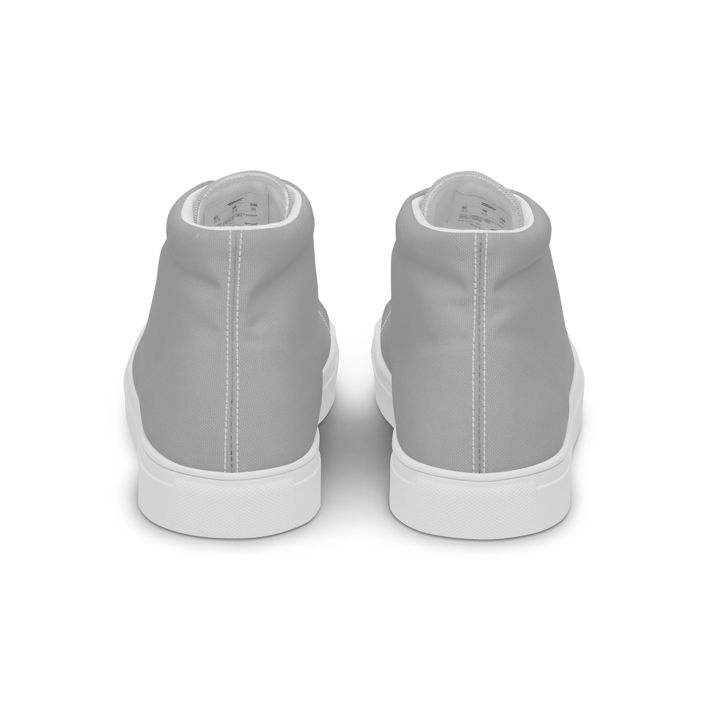 Men’s Silver High Top Canvas Shoes