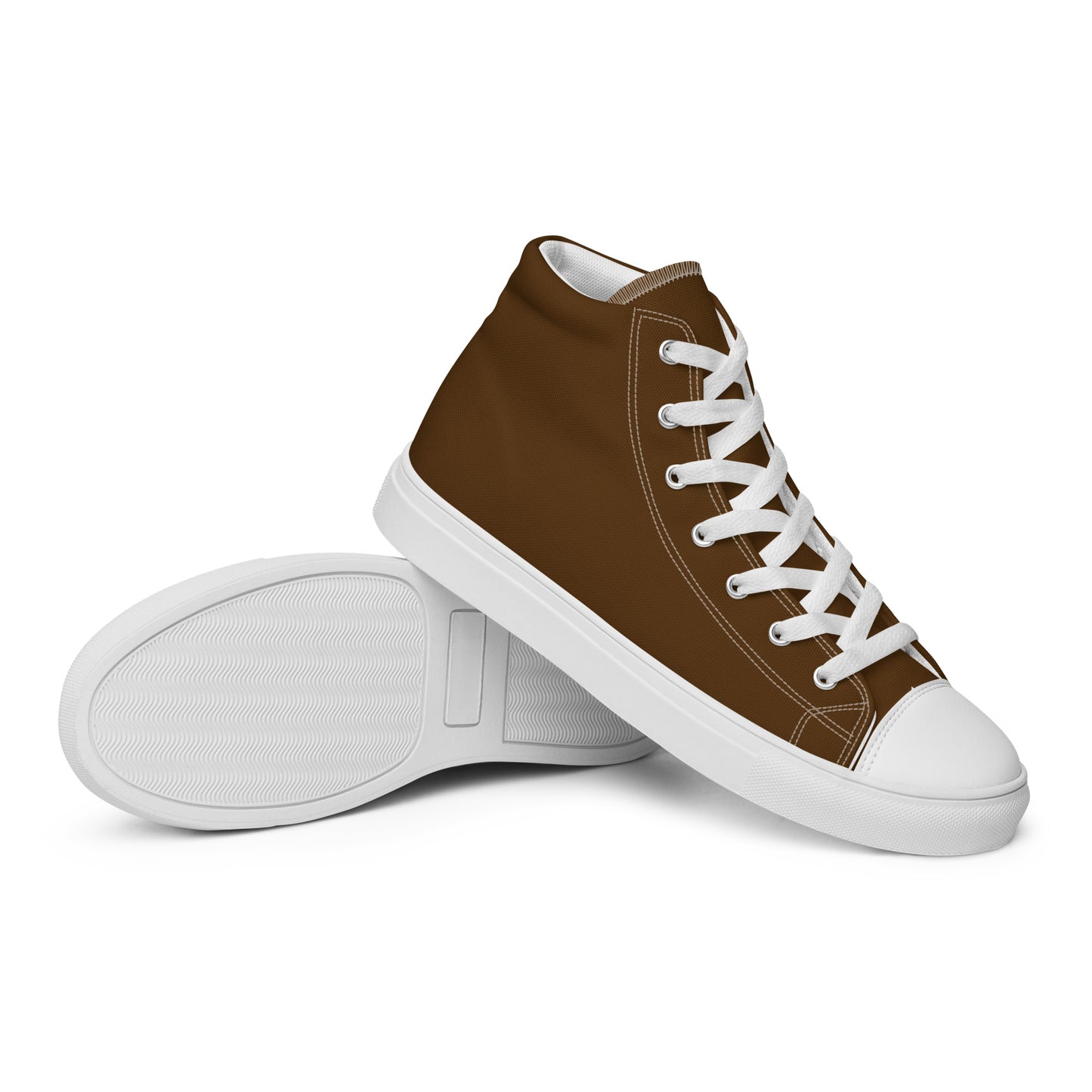 Men’s Brown High Top Canvas Shoes - Michelle Francisco