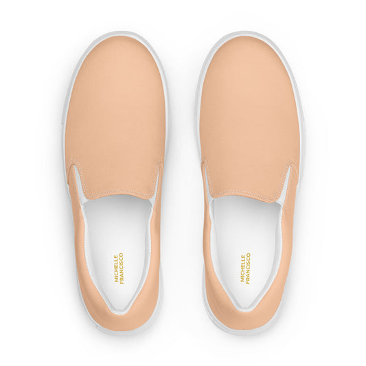 Men’s Peach Slip-on Canvas Shoes