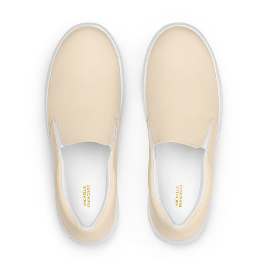 Men’s Papaya Whip Slip-on Canvas Shoes