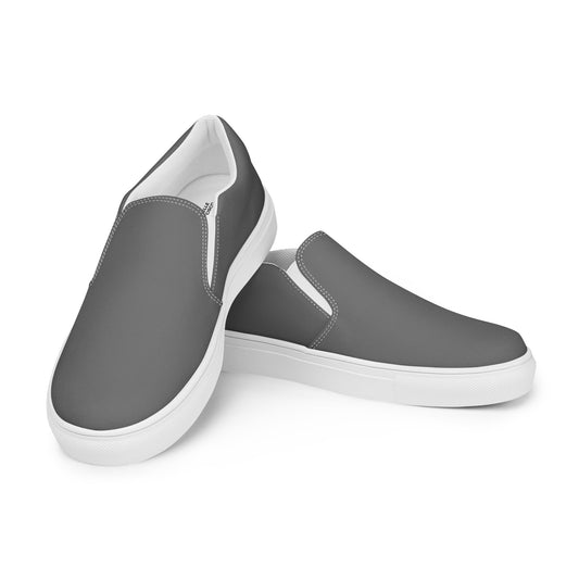 Men’s Grey Slip-on Canvas Shoes