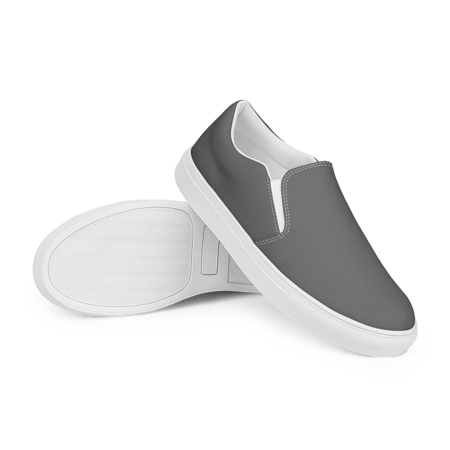Men’s Grey Slip-on Canvas Shoes