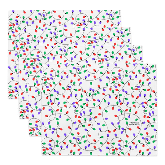 Christmas Lights Placemat Set