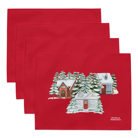 Christmas Homes Placemat Set