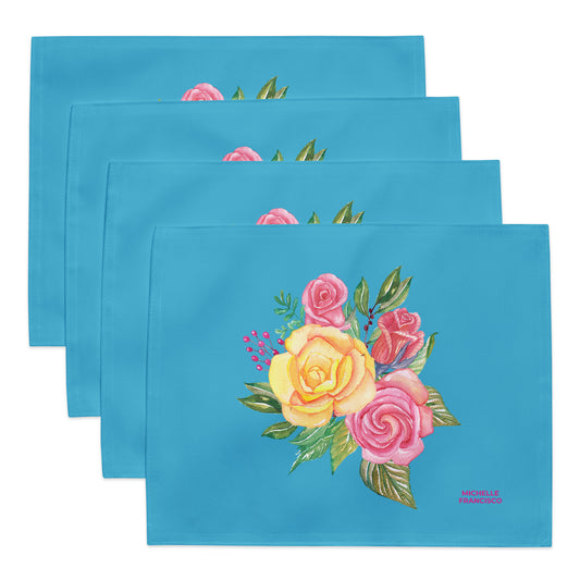 Summer Sky Bloom Placemat Set