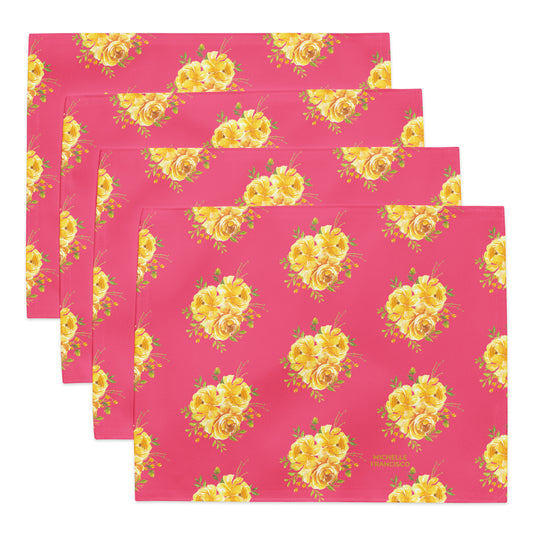 Brink Pink Flowers Placemat Set