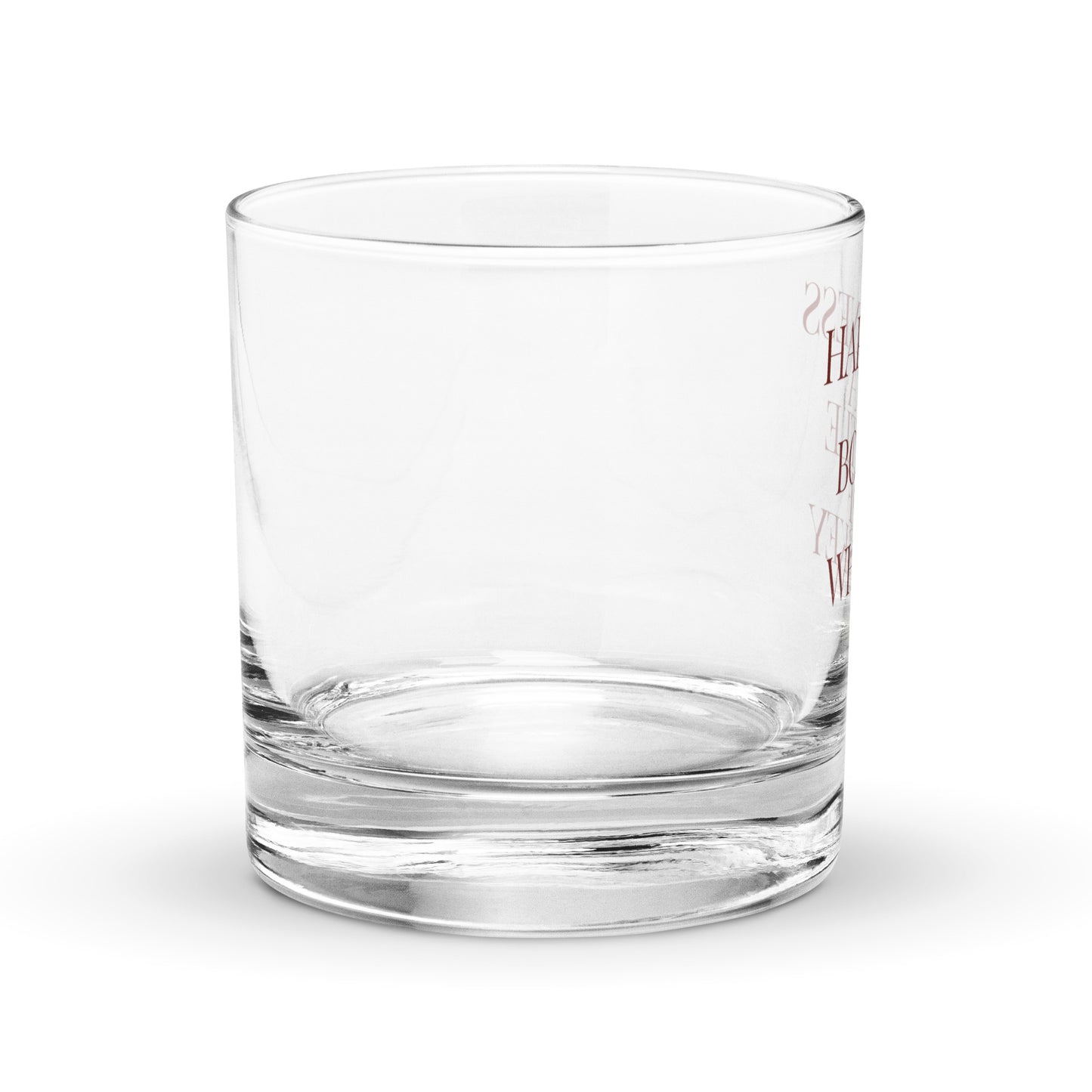 Bottle of Whiskey Rocks Glass