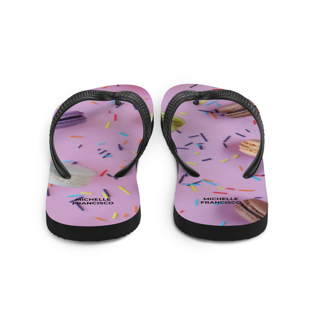 Sprinkles Macarons Flip-Flops