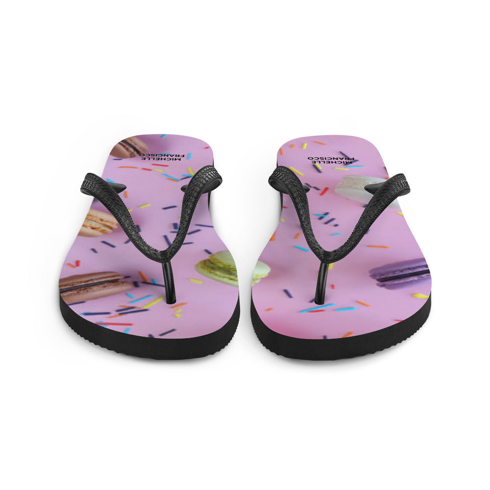 Sprinkles Macarons Flip-Flops