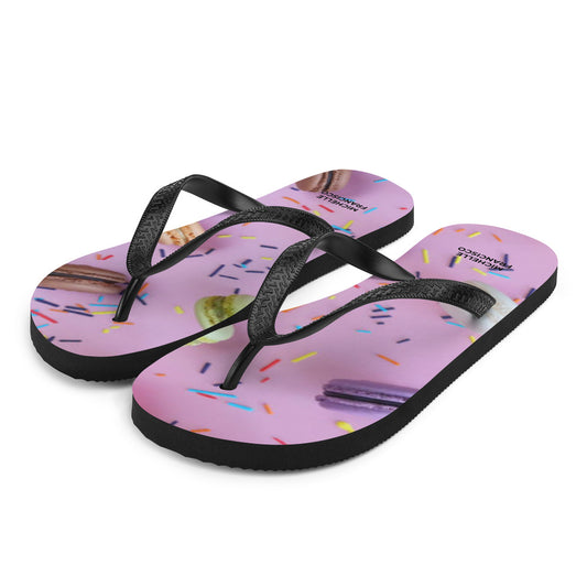 Sprinkles Macarons Flip-Flops