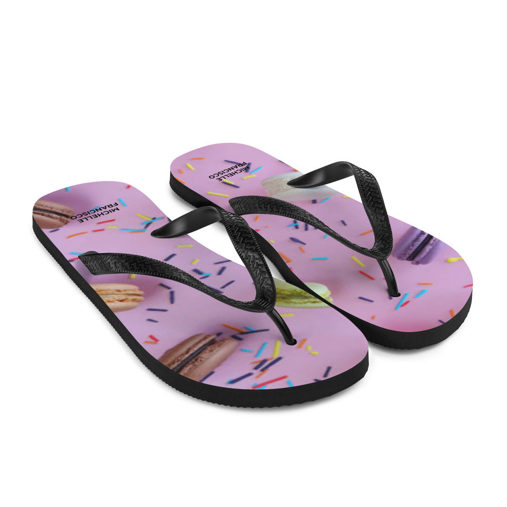 Sprinkles Macarons Flip-Flops