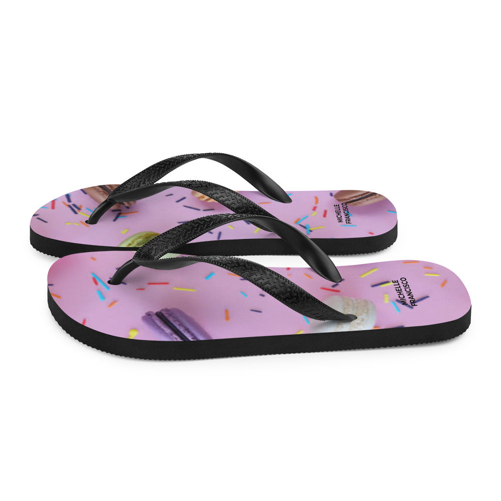 Sprinkles Macarons Flip-Flops
