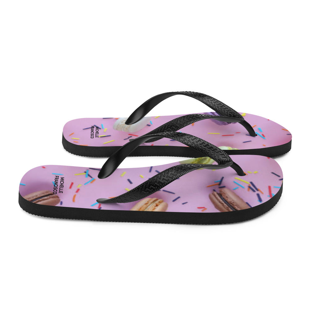 Sprinkles Macarons Flip-Flops