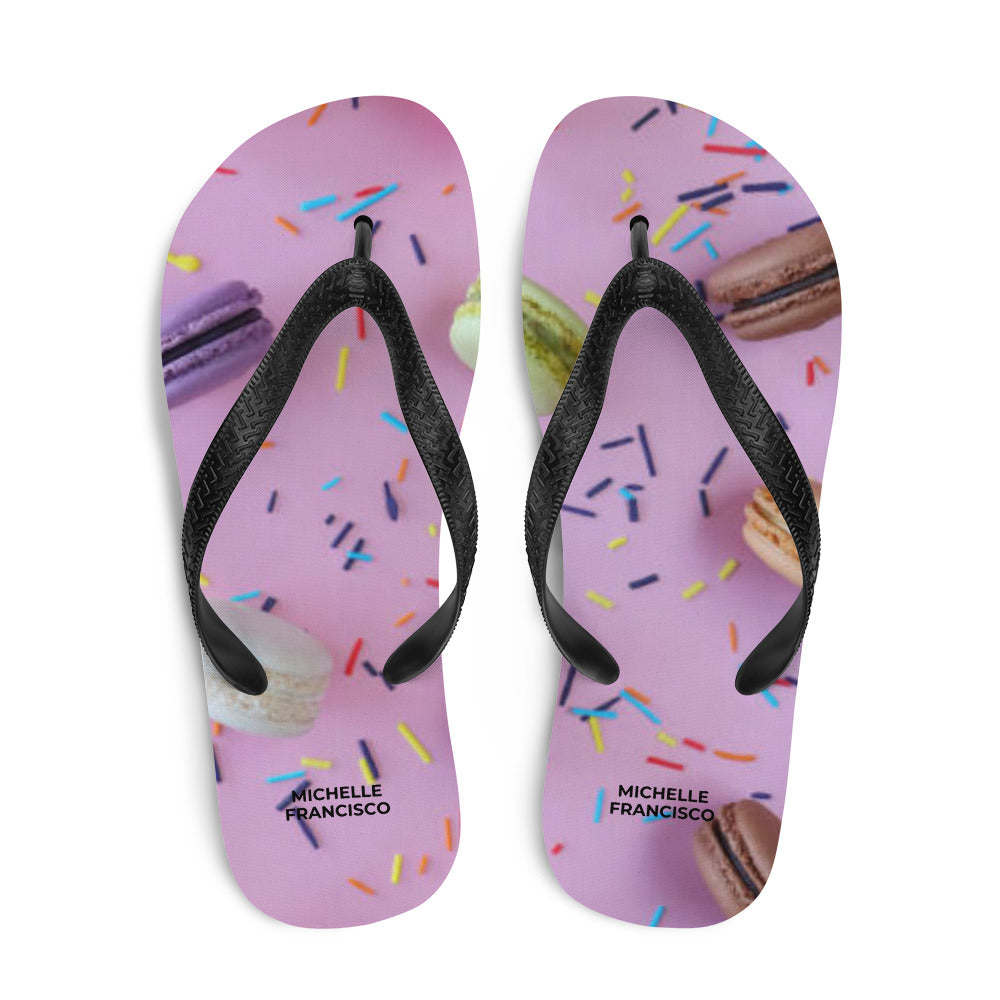 Sprinkles Macarons Flip-Flops