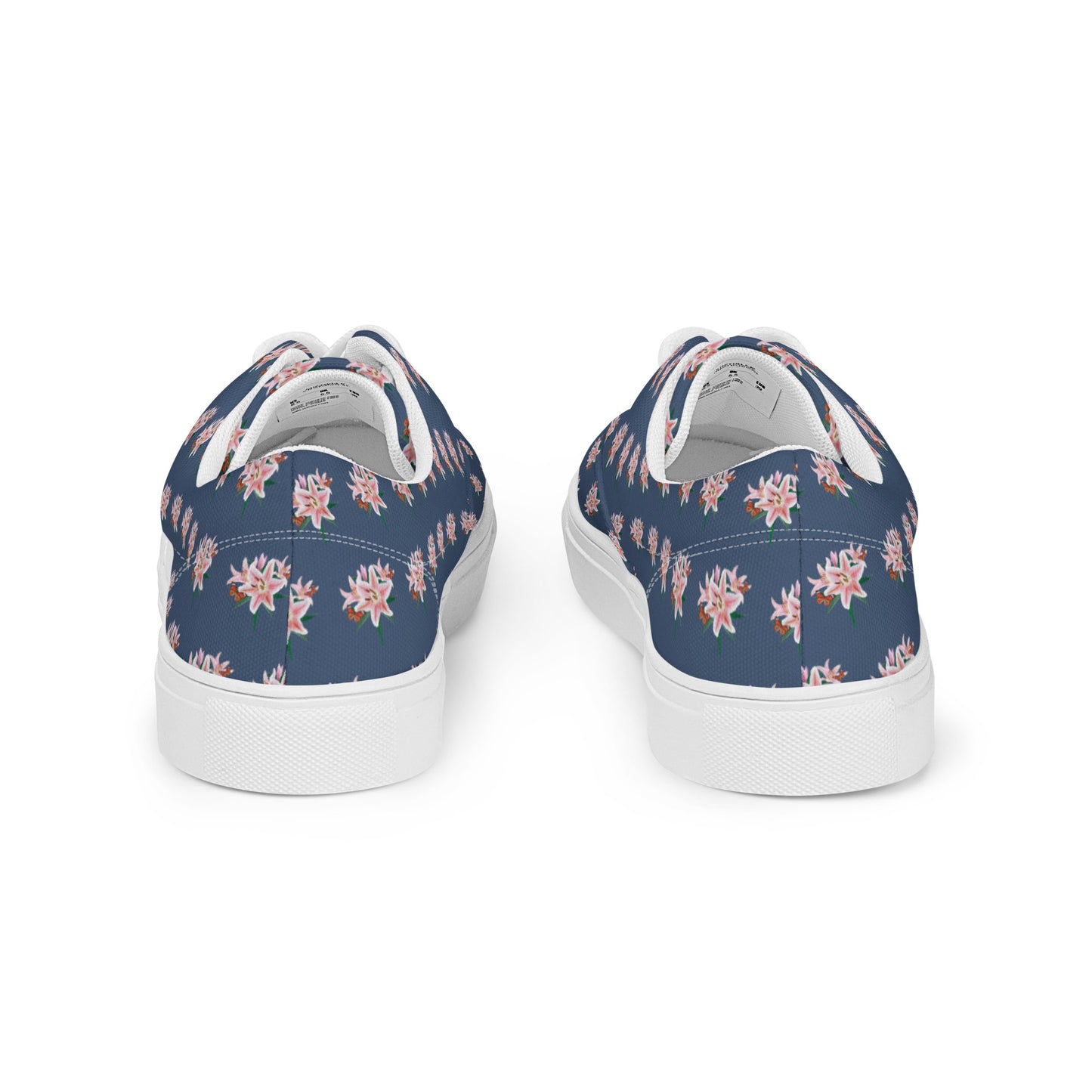 Women’s Oriental Lilies Lace-up Canvas Shoes - Michelle Francisco