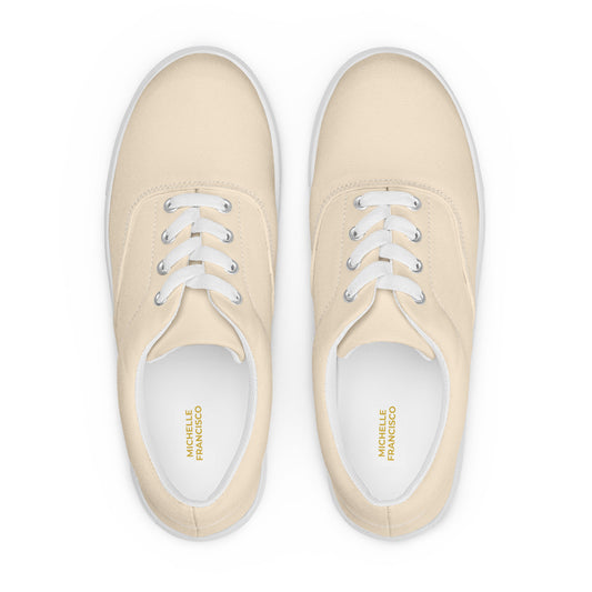 Women’s Papaya Whip Lace-up Canvas Shoes