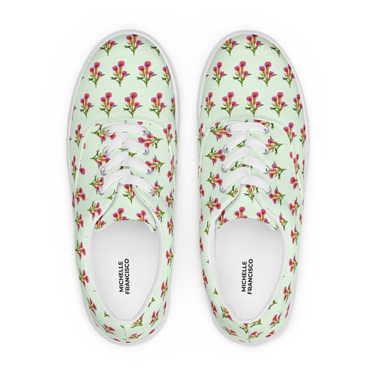 Women’s Calla Lilies Lace-up Canvas Shoes