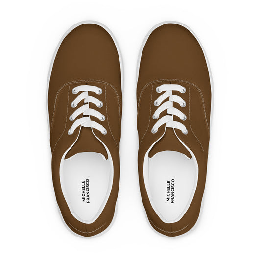 Women’s Brown Lace-up Canvas Shoes