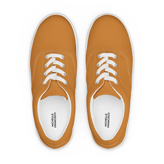 Women’s Bronze Lace-up Canvas Shoes