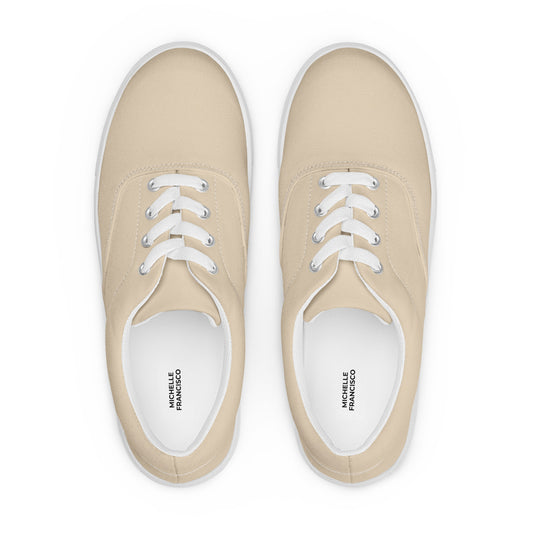 Women’s Champagne Lace-up Canvas Shoes