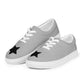 Women’s Black Star Silver Lace-up Canvas Shoes