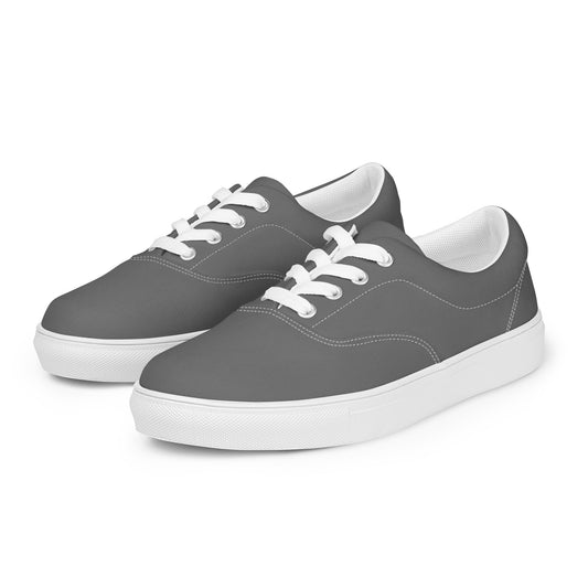Women’s Grey Lace-up Canvas Shoes