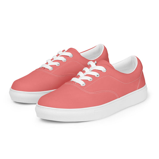 Women’s Salmon Lace-up Canvas Shoes