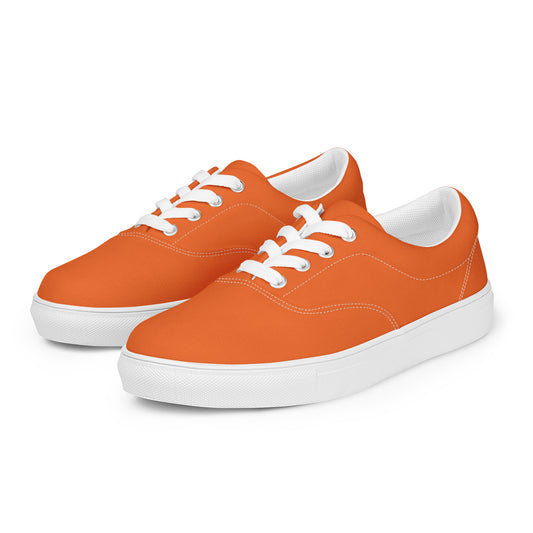 Women’s Orange Lace-up Canvas Shoes