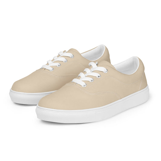 Women’s Champagne Lace-up Canvas Shoes