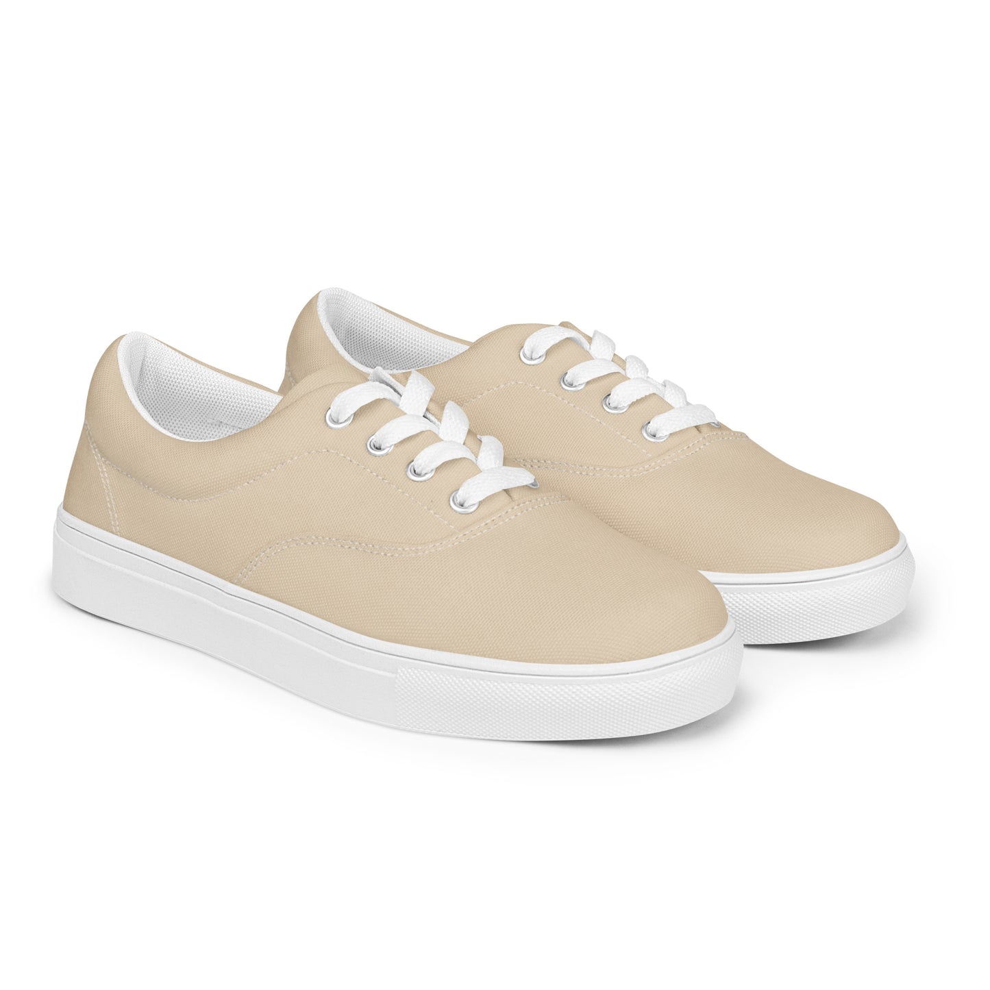 Women’s Champagne Lace-up Canvas Shoes