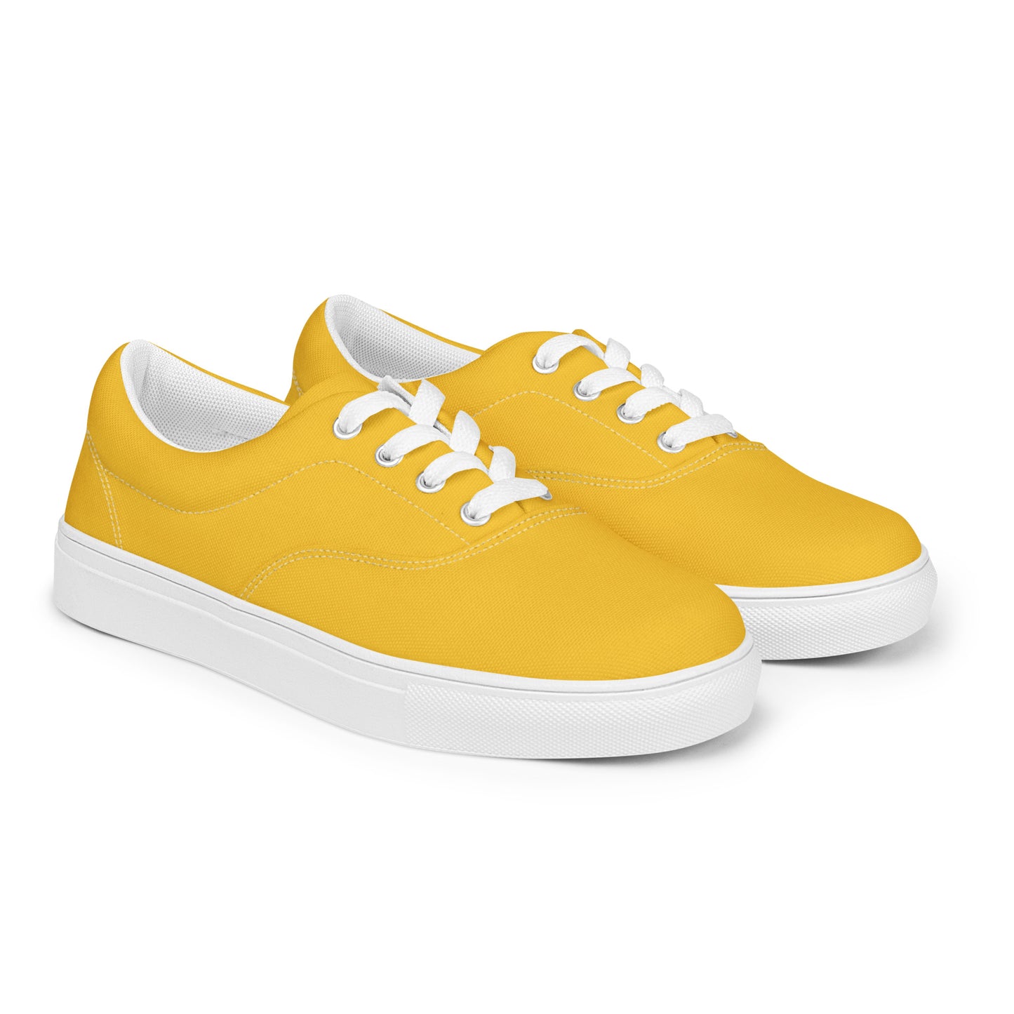 Women’s Yellow Lace-up Canvas Shoes