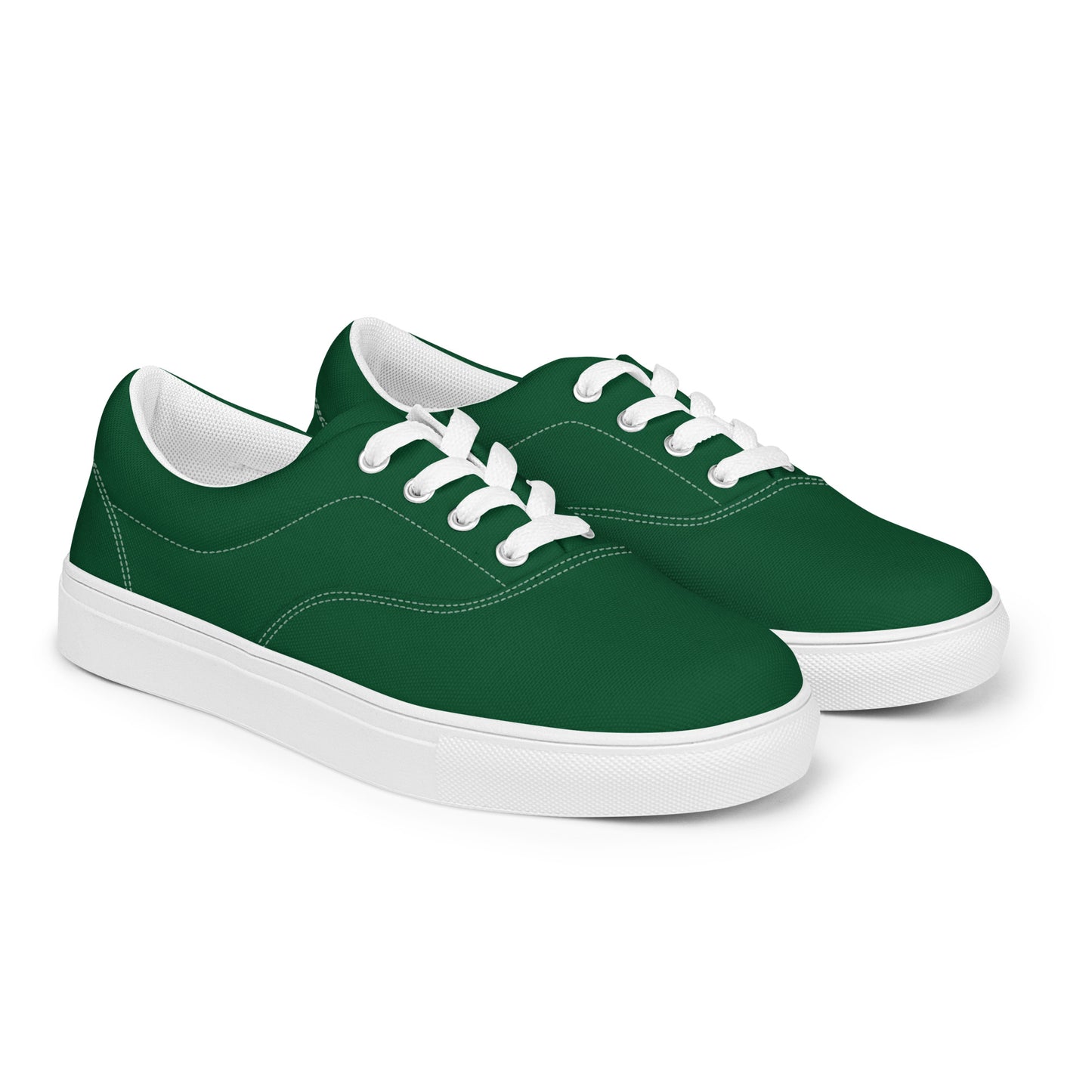 Women’s Forest Green Lace-up Canvas Shoes