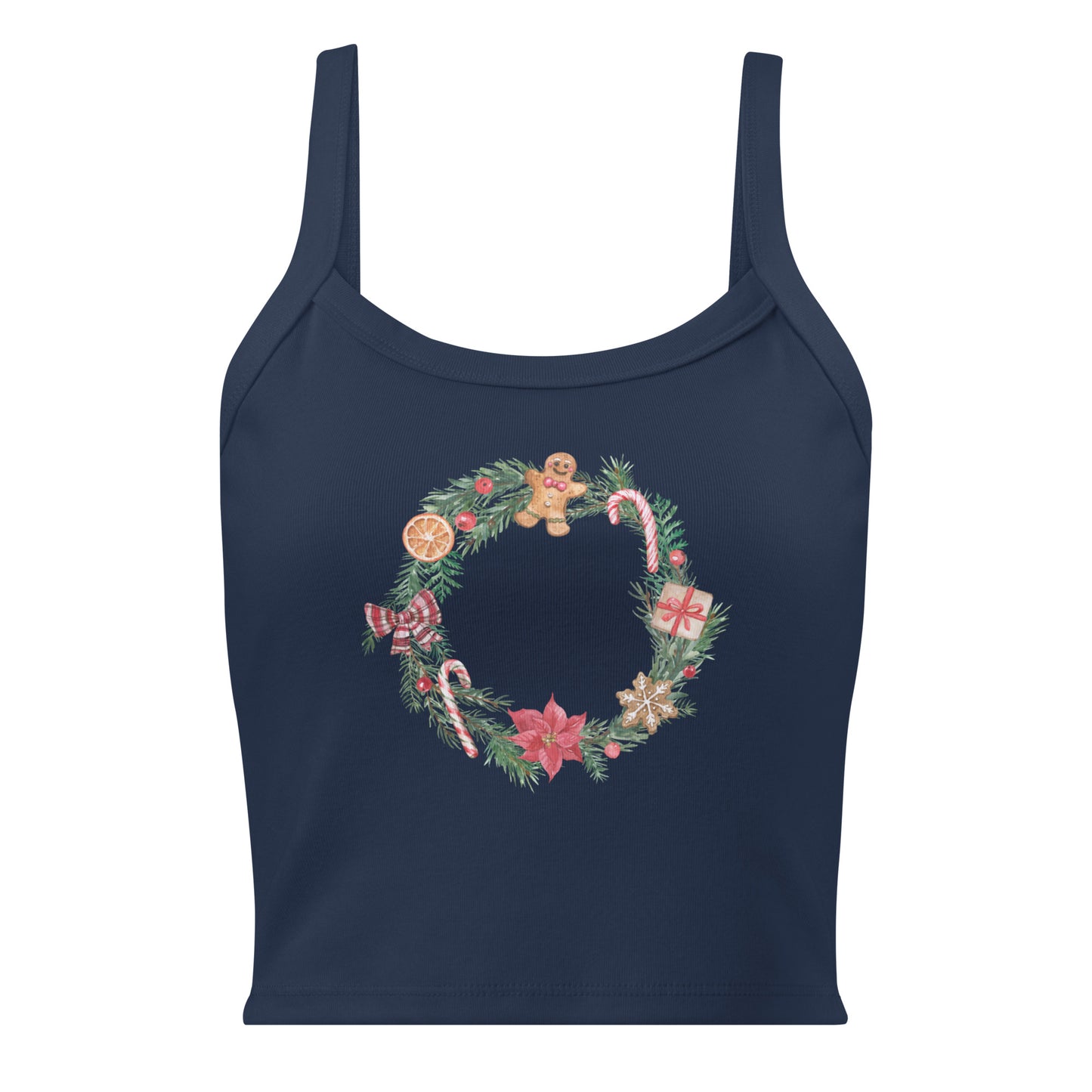 Christmas Wreath Women’s Micro-Rib Tank Top
