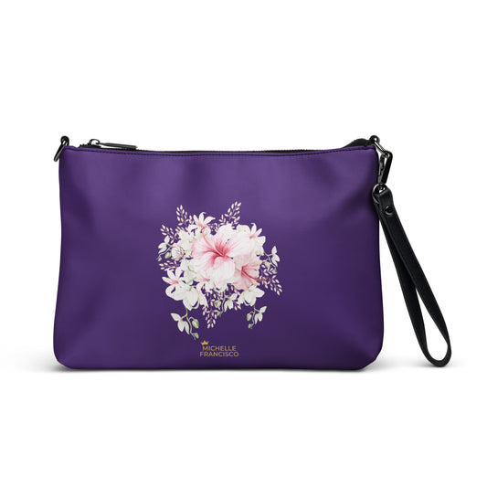 Purple Flower Crossbody Bag