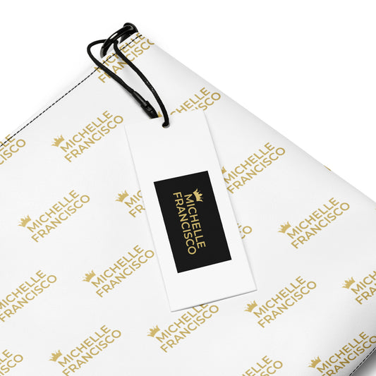 Michelle Francisco Pattern White/Gold Crossbody Bag