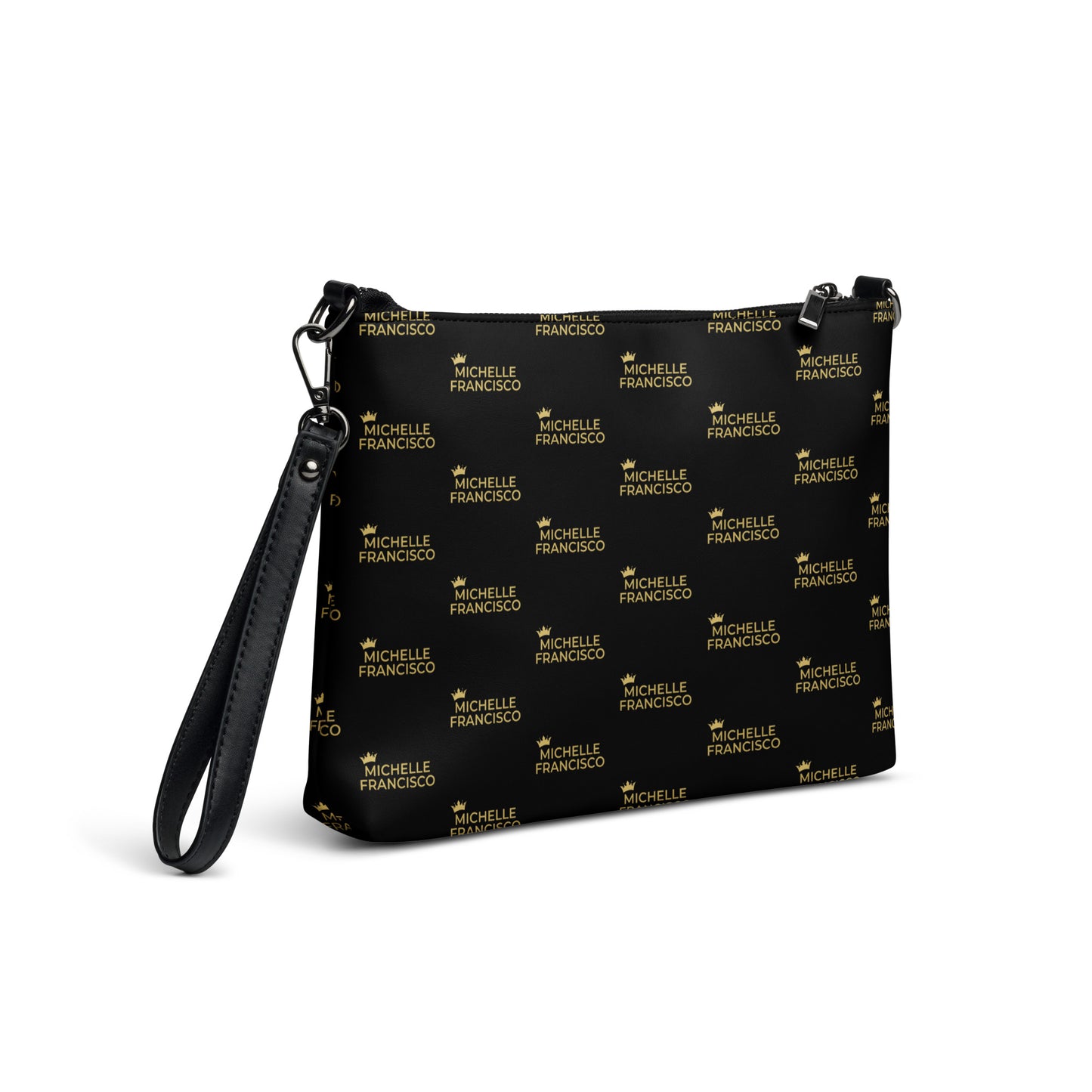Michelle Francisco Pattern Black/Gold Crossbody Bag