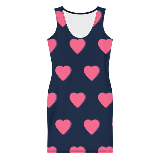 Pink Hearts Mini Dress - Michelle Francisco