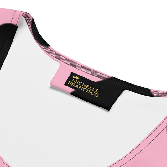 Black Hearts Pink Mini Dress