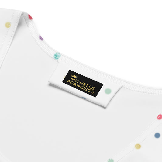 Rainbow Polka Mini Dress