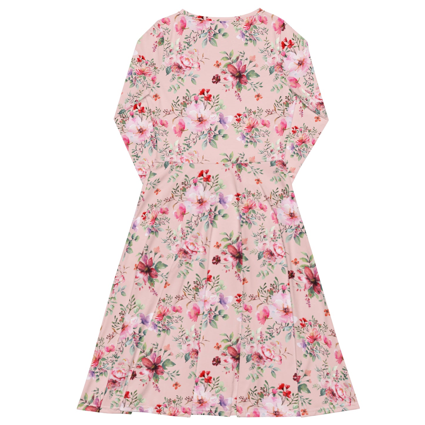 So Very Chic Long Sleeve Midi Dress