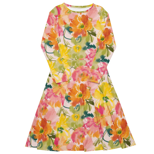 Beautiful Life Long Sleeve Midi Dress - Michelle Francisco