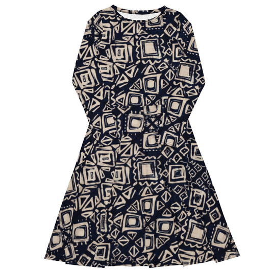 In My Own World Long Sleeve Midi Dress - Michelle Francisco