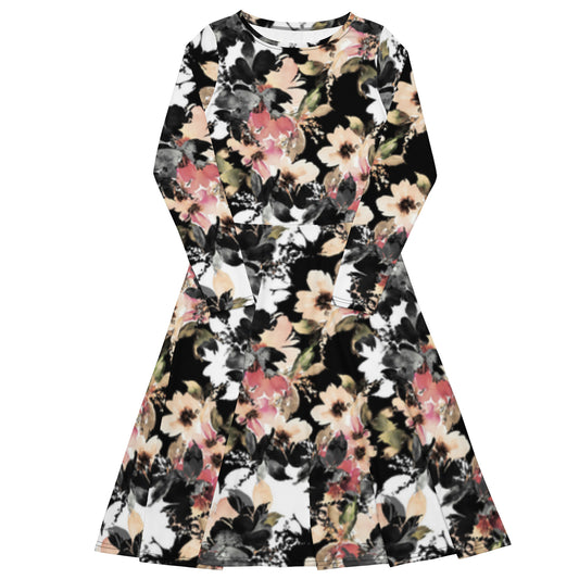 Live Life In Full Bloom Long Sleeve Midi Dress - Michelle Francisco