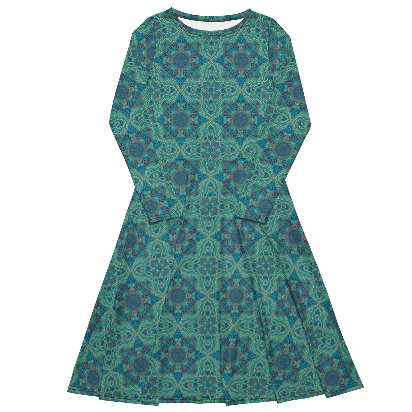 Princess Long Sleeve Midi Dress