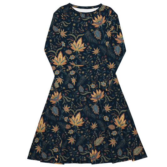 Your Majesty Long Sleeve Midi Dress - Michelle Francisco