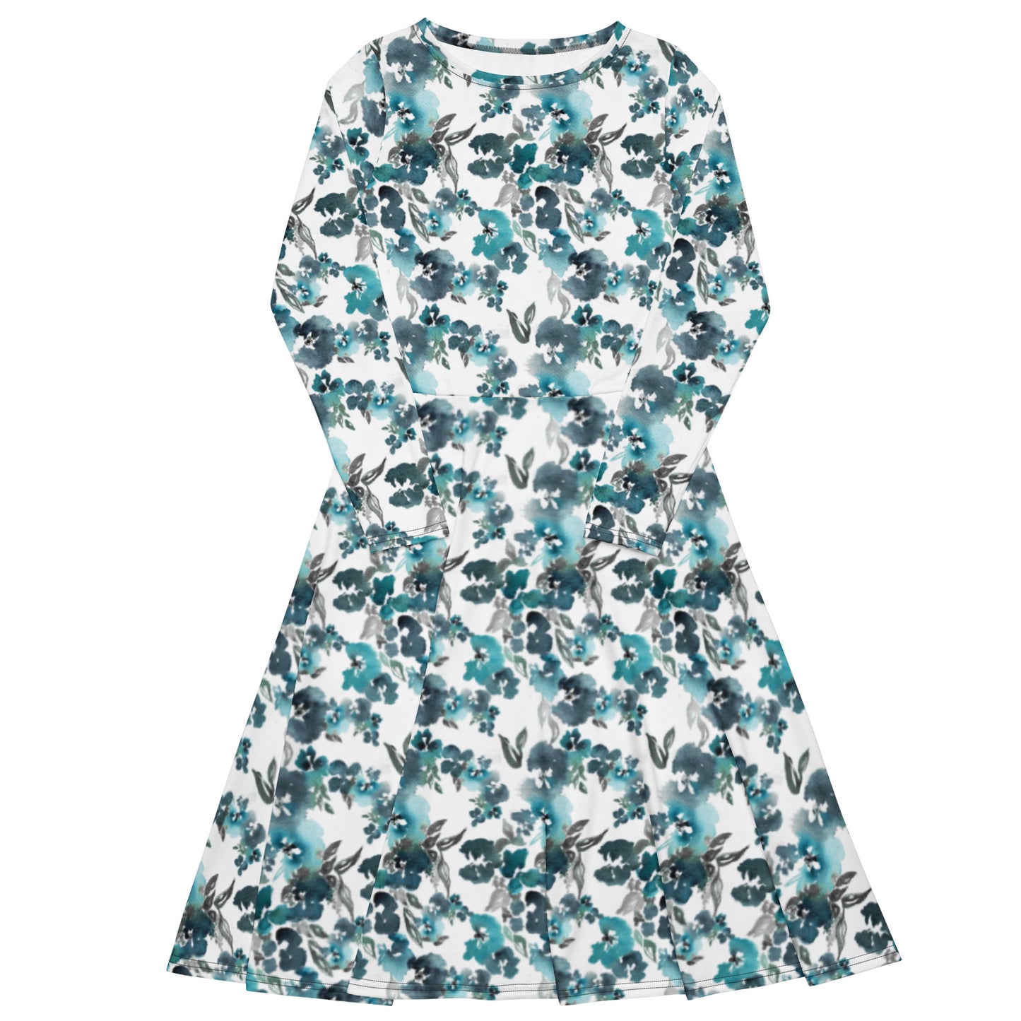 Happy Life Long Sleeve Midi Dress