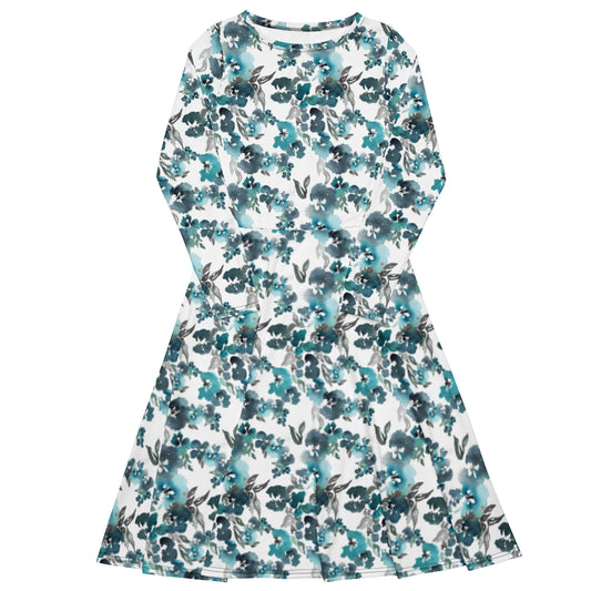 Happy Life Long Sleeve Midi Dress - Michelle Francisco