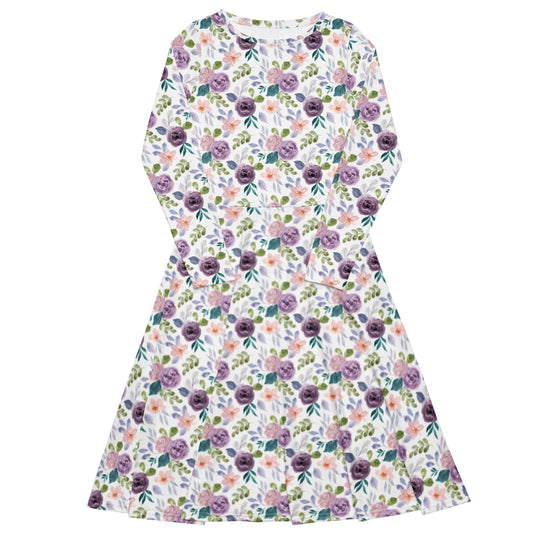 Royalty Long Sleeve Midi Dress - Michelle Francisco